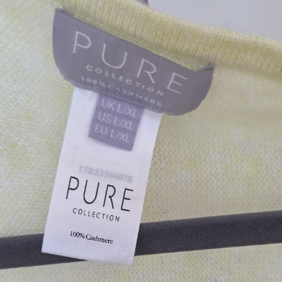 Pure Collection Light Yellow Open-Front Draped Cardigan - Picture 2 of 3